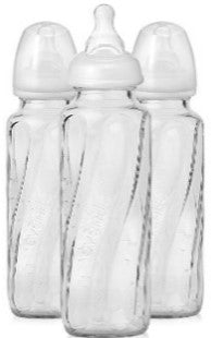 Evenflo Vented + Baby Bottles Glass 8oz 3pk