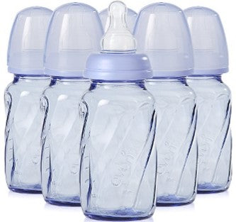 Evenflo Vented + Baby Bottles Glass 4oz 6pk Lavender