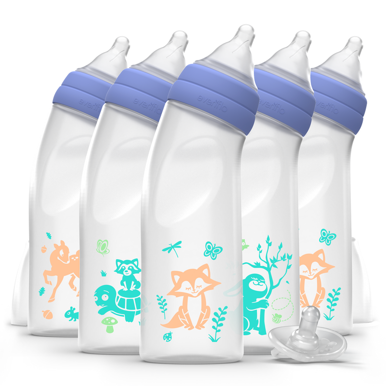 Evenflo Balance + Bottles - Angled, Woodland Creatures, STANDARD Neck, 9oz