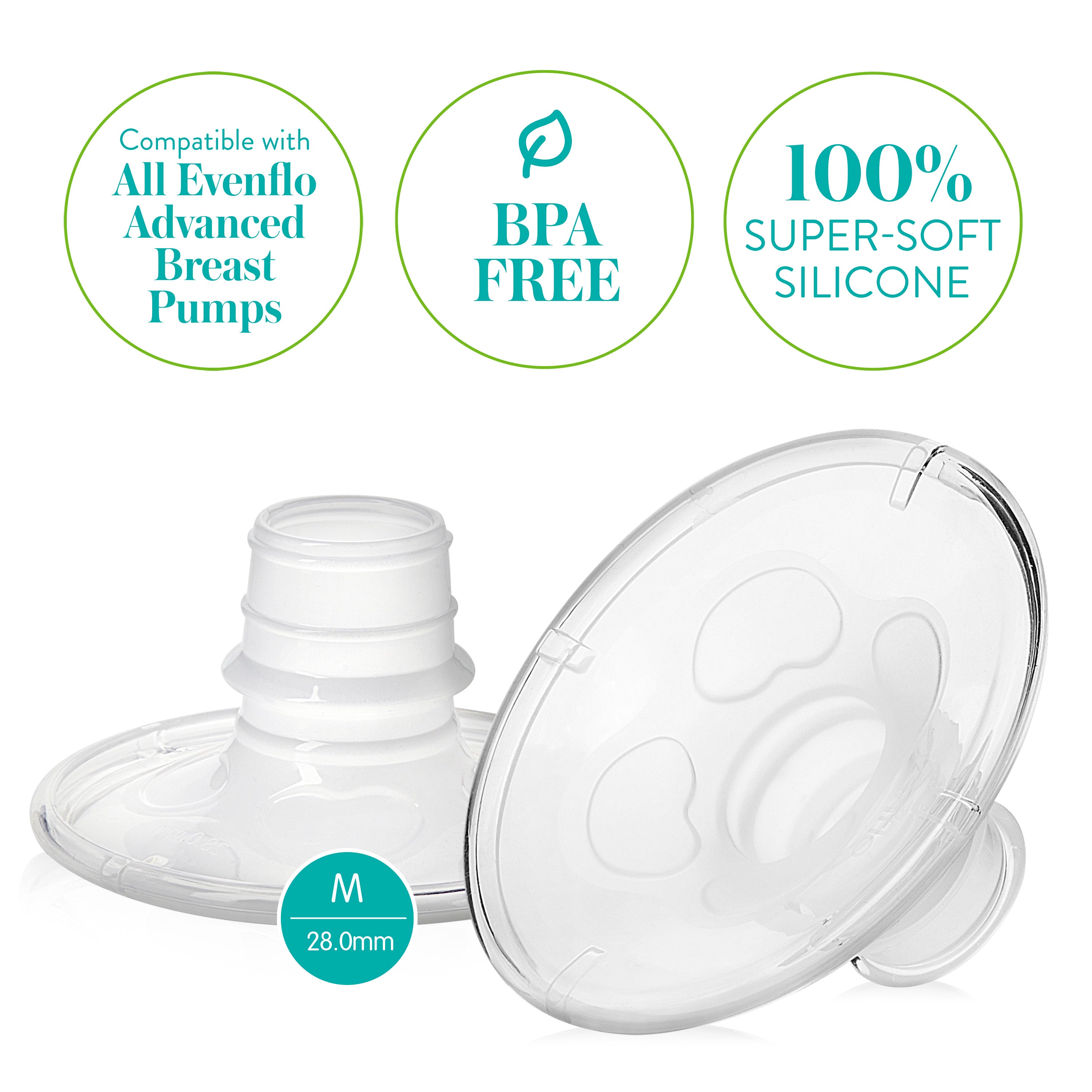  Willow Go Breast Pump Flanges, 27mm, 2 Ct, Breast