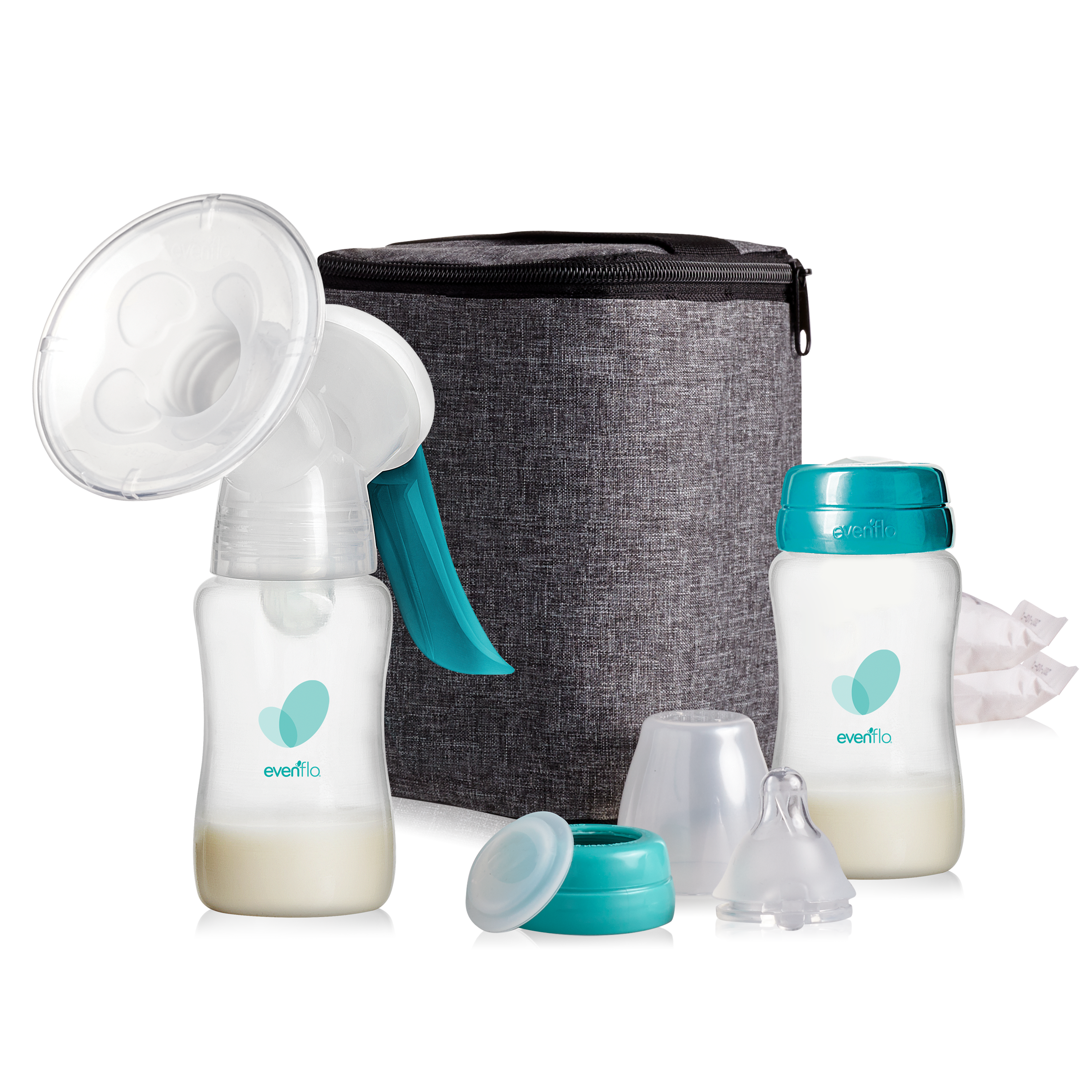 Silicone Breastfeeding Manual Breast Pump Milk Saver Suction, 2-in-1 Breast  Pump and Bottle Breast Milk Pump Storage Containers